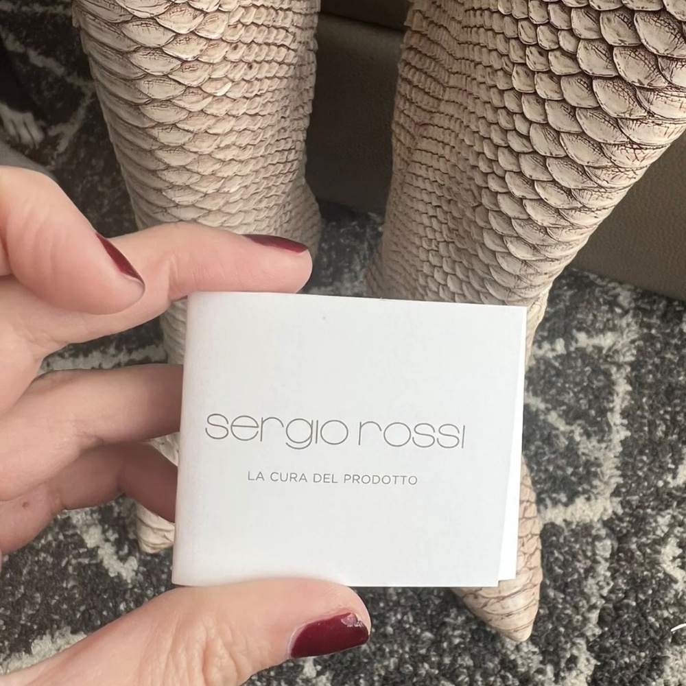 Sergio Rossi Python High Heels Boots - image 3